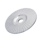 Silver abrasive grinding disk for angle grinder, center hole, textured surface