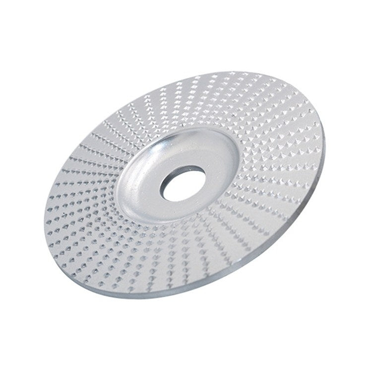 Silver abrasive grinding disk for angle grinder, center hole, textured surface