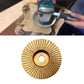 Gold abrasive grinding disk for angle grinder with center hole and dot pattern
