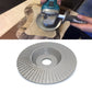 Silver abrasive grinding disk with center hole and dense raised dot pattern