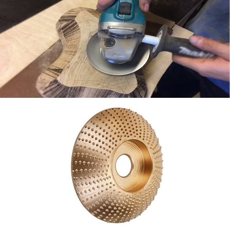 Gold abrasive thorn sanding disk with center hole for angle grinder