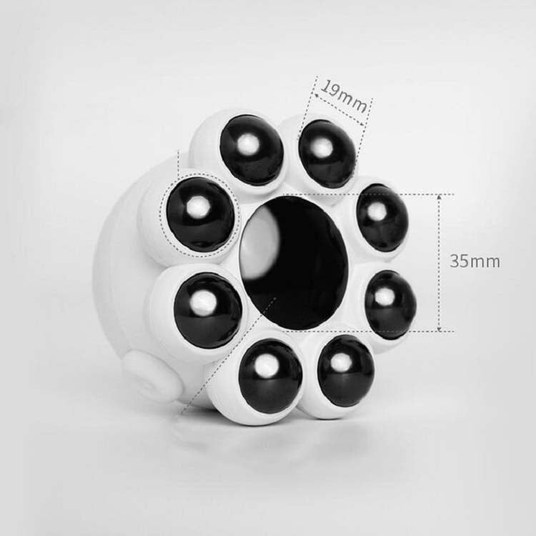 White octopus-style massager with multiple black rolling nodes on the underside