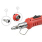 Gas soldering iron with red handle and highlighted front connector area
