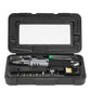 Multifunctional gas soldering iron tool set with metal iron and assorted tips in case