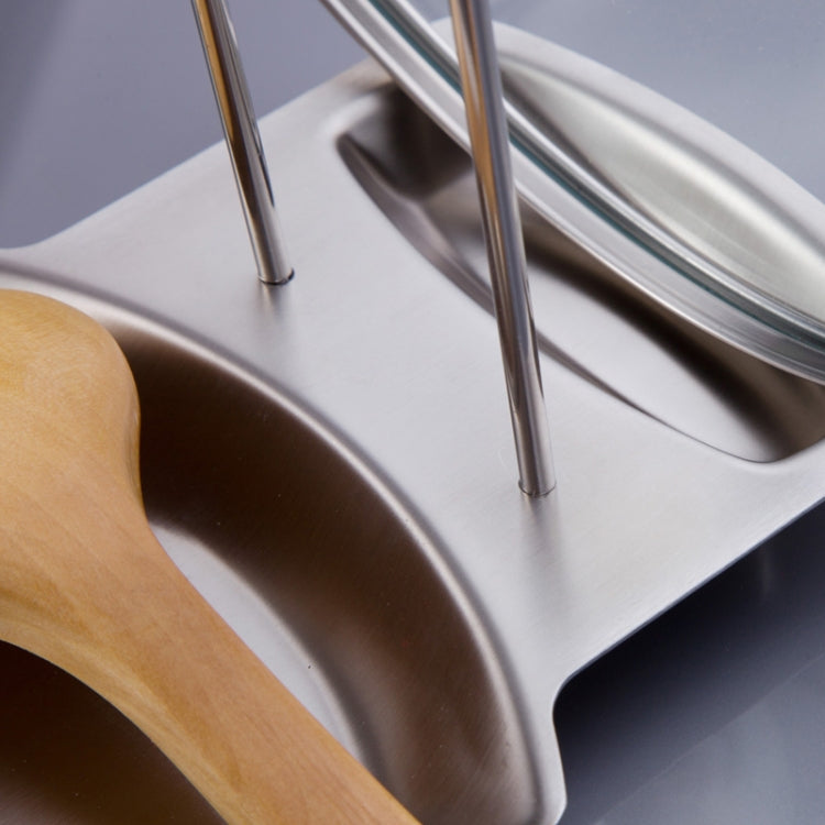 Stainless steel drainer tray corner with upright legs and curved draining surface