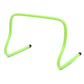 Neon green football training hurdle with black end caps, U-shaped