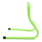 Neon green U-shaped football training hurdle with black rubber tips