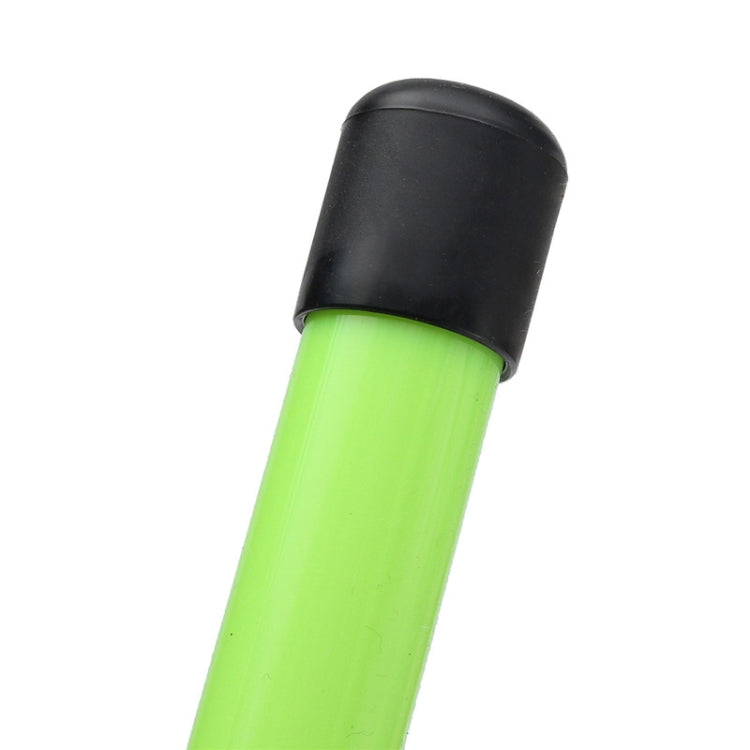 Neon green hurdle leg with black end cap