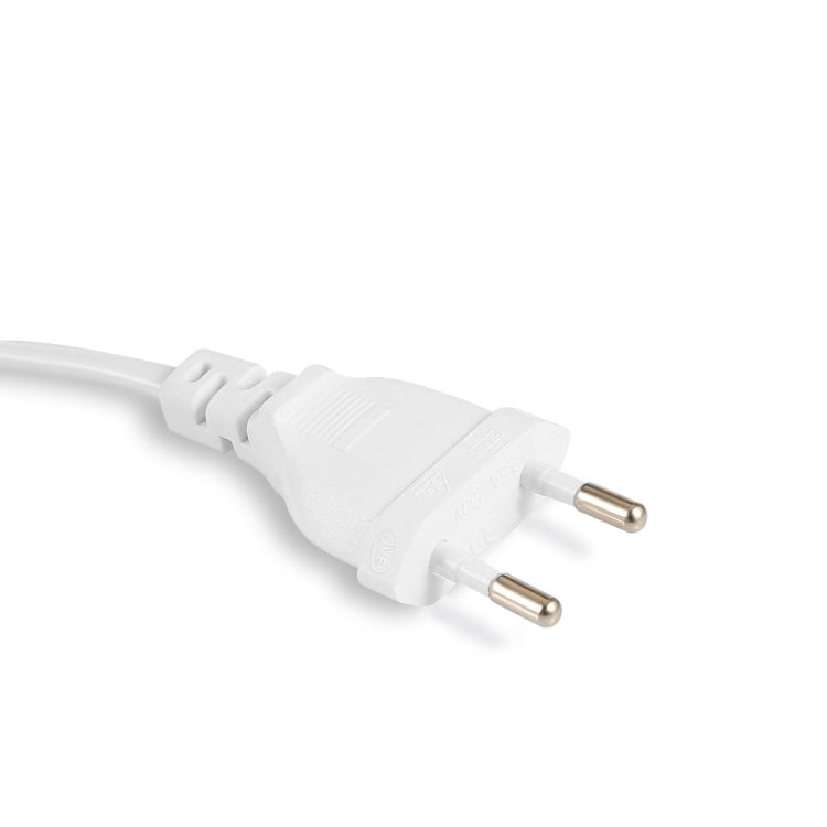 Two-prong power plug for plant grow light with attached cord