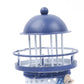 Mini LED night light tower close-up with domed metal top over circular light cage