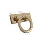 Gold-tone ring lock hardware, 5.2 cm wide metal clasp