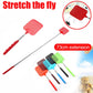 Retractable fly swatter set with long metal extension and colorful net heads