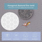 Hexagon diamond fine mesh panel, breathable mosquito net fabric barrier.
