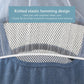 Mosquito net edge with knitted elastic hem for a secure stroller fit.