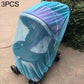 Baby pushchair mosquito net set, teal blue mesh canopy, 3-pack.