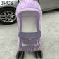 Baby pushchair mosquito net set, lavender purple mesh canopy, 3-pack.