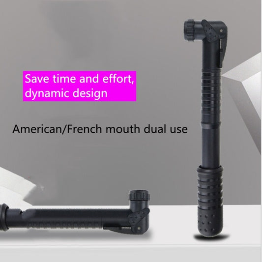Portable mini air pump with dual-use mouth attachment for valve inflation