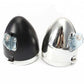 Retro bicycle LED headlight pair in black and chrome with mounting hardware