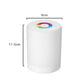 Cylindrical LED night light with touch top, 9 cm wide and 11.5 cm tall