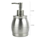 Stainless steel soap dispenser bottle with pump, round body, 390 ml capacity