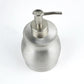 Stainless steel hand soap dispenser bottle with pump head and smooth dome top