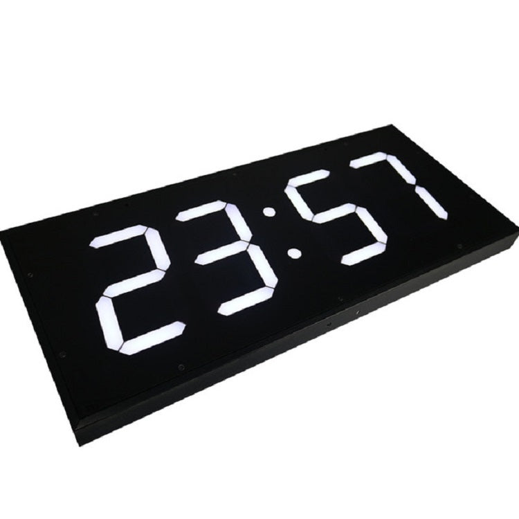 LED digital wall clock with white segmented time display 23:13