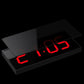 LED digital wall clock with red segmented time display 1:23