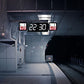 LED digital wall clock with white segmented time display 22:30