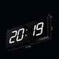 LED digital wall clock with white segmented time display 20:19, size 51.8cm x 21cm