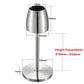 Telescopic windproof ashtray with expandable height pole and round base