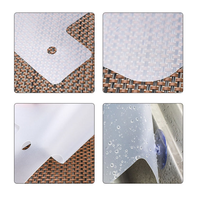 White splash-proof baffle board, shown from multiple angles against a woven mat.