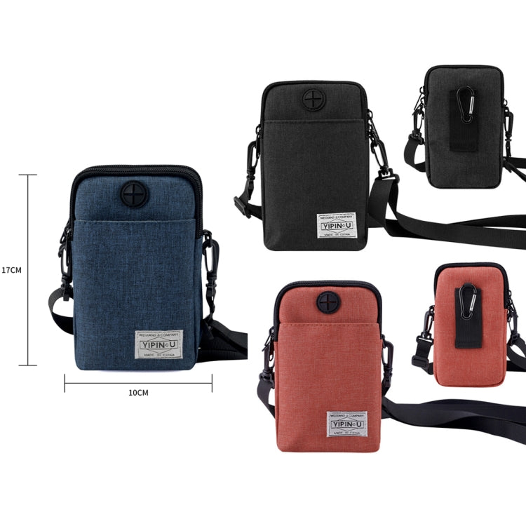Mini waterproof crossbody phone storage bag shown in multiple colors, with zip and strap