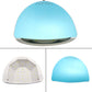 Blue-tinted UV nail lamp with glowing LEDs and vented front underside