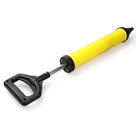 Caulking grouting tool with yellow barrel and U-shaped black handle