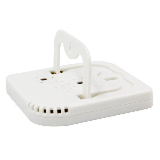 Indoor weather station base with stand and ventilation slots