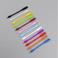 Assorted-color silicone wine glass markers with rope loops for glass rims