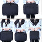 Black rectangular makeup case with top handle, shown being carried