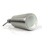 Stainless steel dispenser bottle with black pump seal and side outlet tube