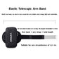 Black elastic telescopic arm band with Velcro strap and rectangular phone pouch