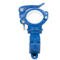 Blue bike flashlight clamp holder with U-shaped bracket and screw bolts