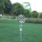 Star-shaped blue gem metal wind chime with spiral wire and hanging hook