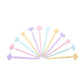Colorful cartoon cake fork set with star and animal handles, fanned out
