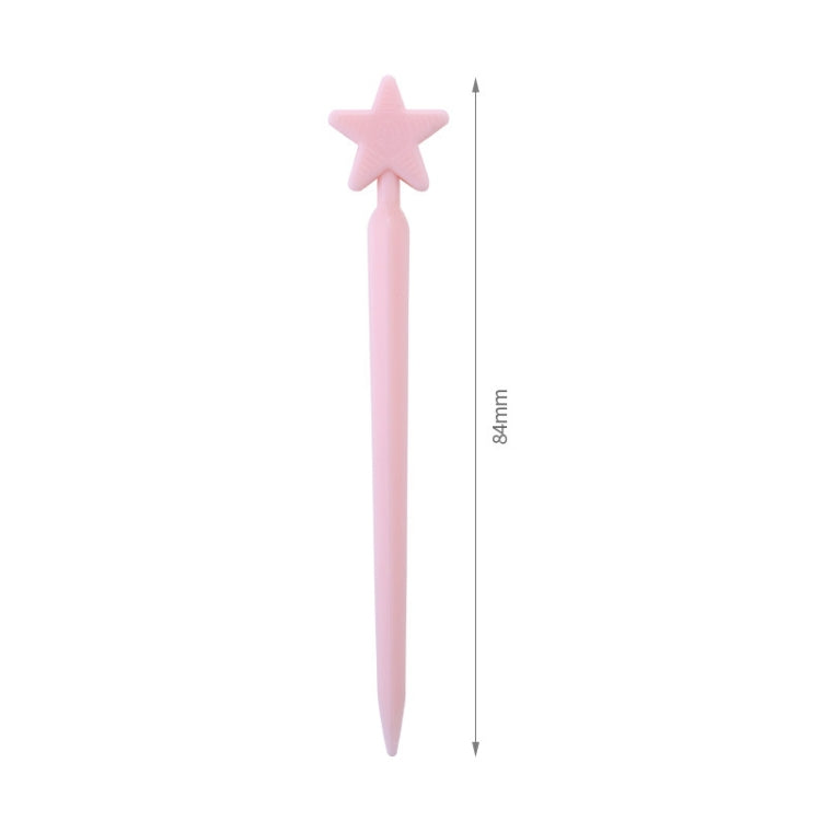Single pink cartoon cake fork with star topper