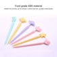 Pastel cartoon cake fork set with animal and star toppers, five forks