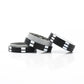 3-layer zinc alloy cigarette grinder with poker-chip design, black and silver discs