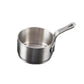 Stainless steel mini sauce pot with loop handle, round open top