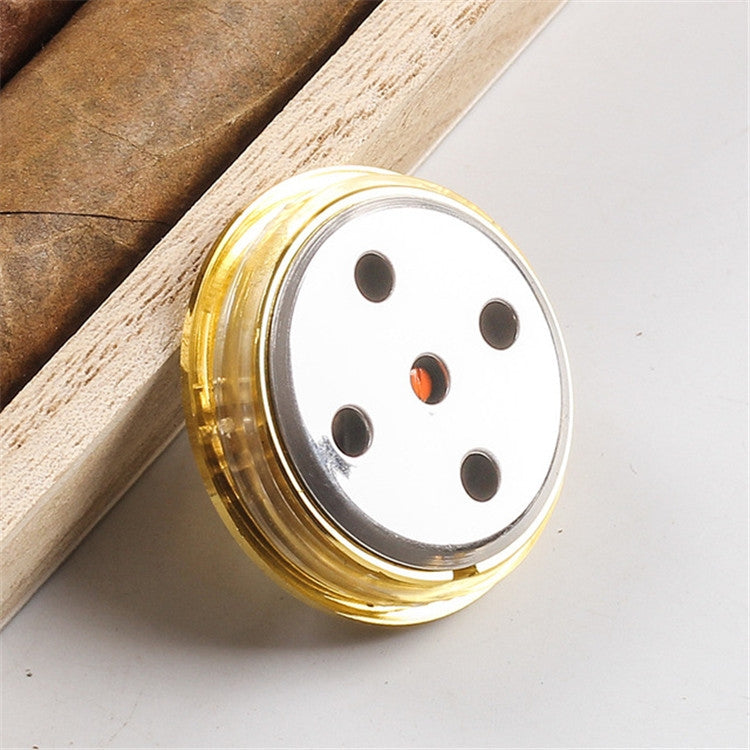 Gold hygrometer back housing with clear protective cover and mounting holes