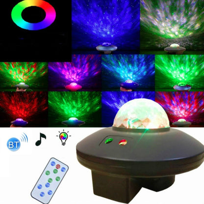 LED magic ball projector light with rotating dome and colorful starry laser effects
