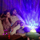 LED magic ball projector light emitting purple starry laser light from rotating dome