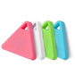 Triangular Bluetooth locator tags in red, white, green, and blue
